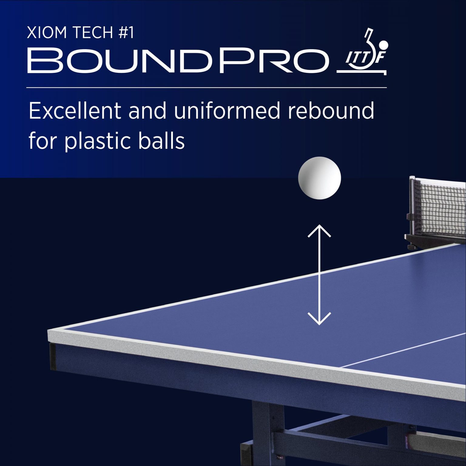 XIOM Pro 9 ITTF Approved Table Tennis Table SportzTrack