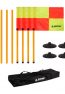 Corner flagpole movable set