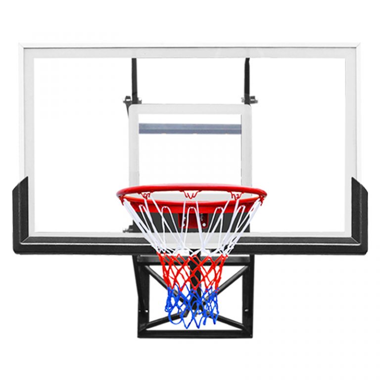 PROSPEC Official Size Tempered Glass Basketball Hoop System Wall