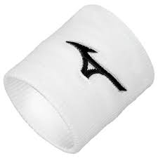 WRISTBAND WHITE BLACK LOGO